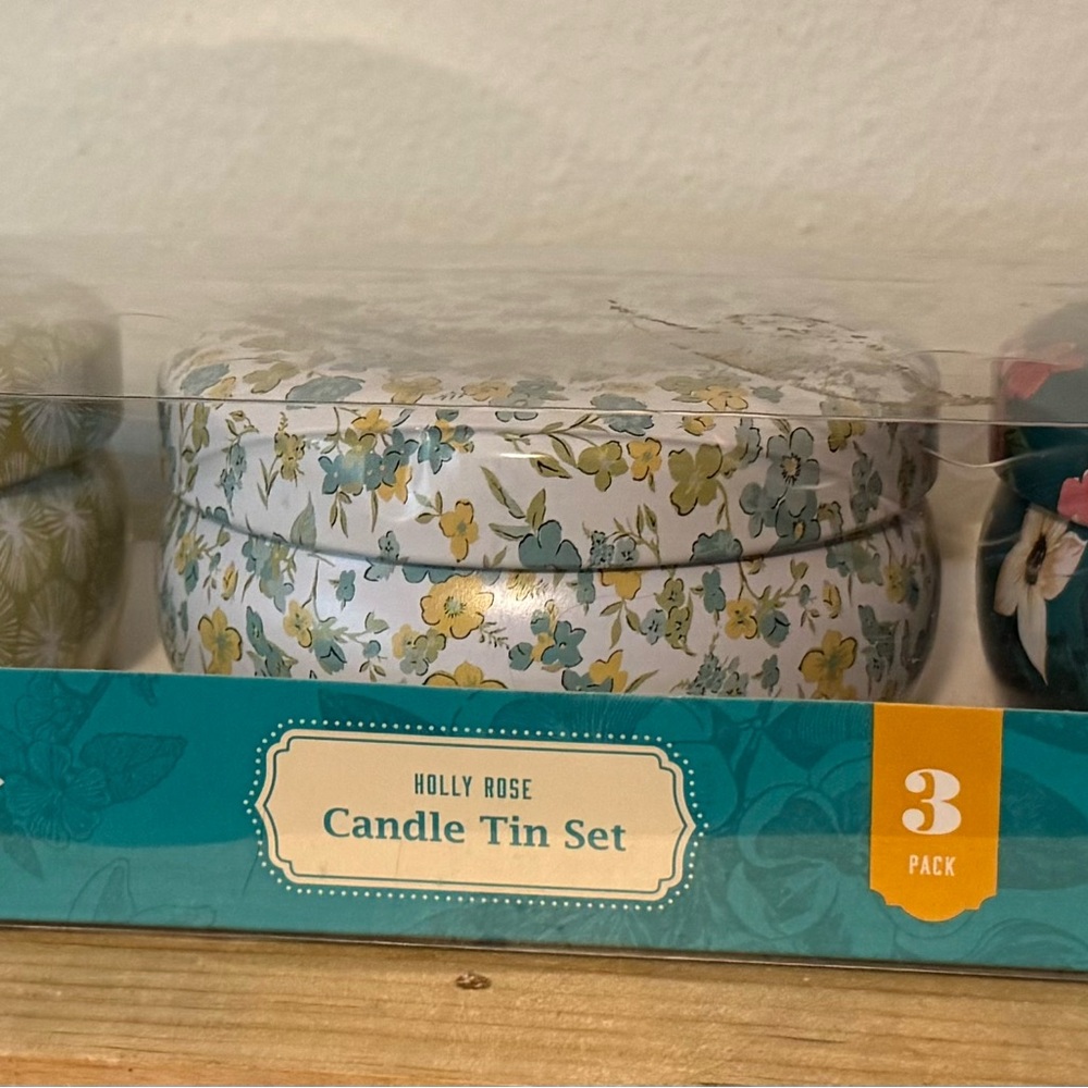 The Pioneer Woman Floral Candle Tin Set of 3